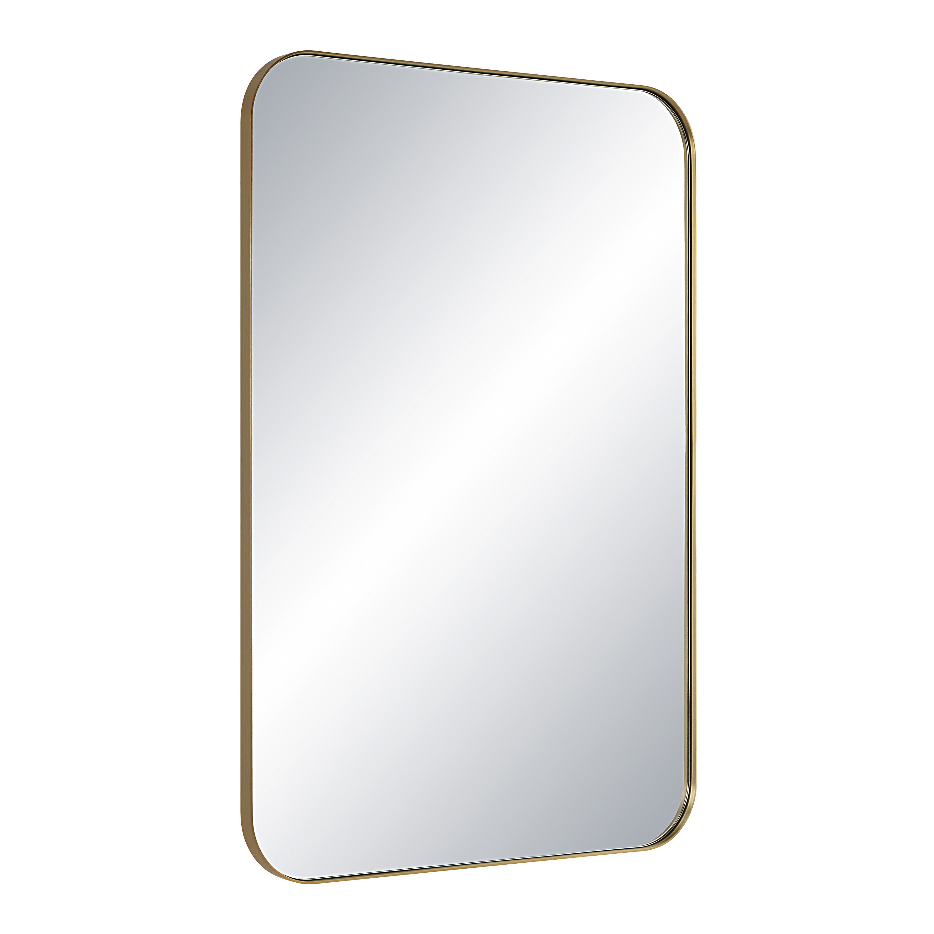 Vesey 36" Tall Rectangle Wall Mirror, Yellow-Mirror-DECOROLALA