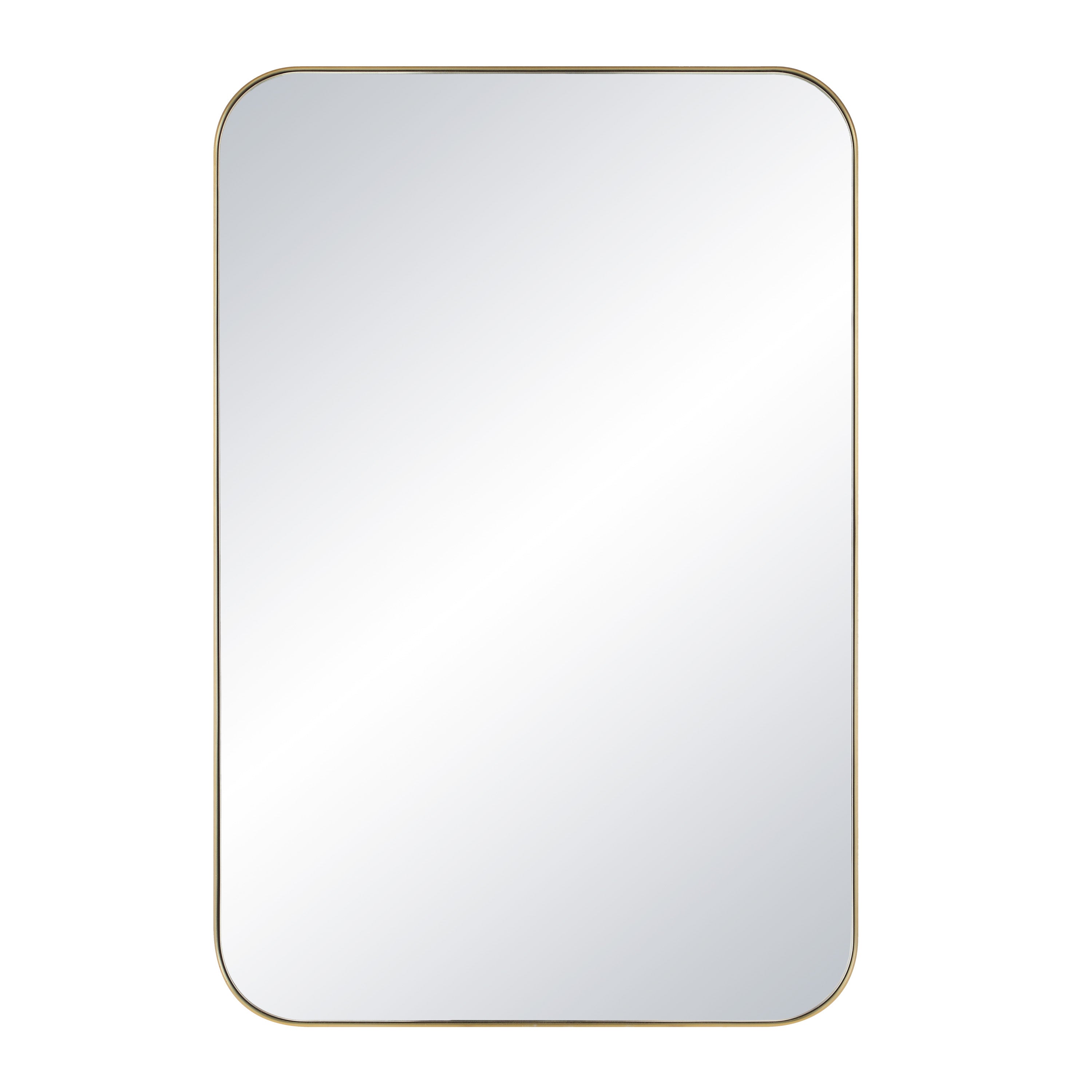 Vesey 36" Tall Rectangle Wall Mirror, Yellow-Mirror-DECOROLALA