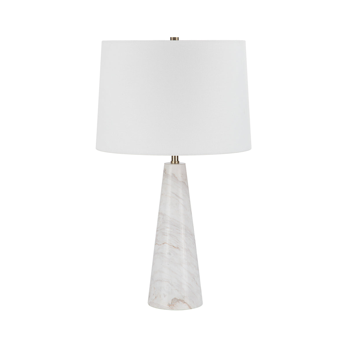 Vevey 25" Tall Brass Table Lamp with Linen Shade-Table Lamp-DECOROLALA
