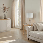 Veza 28.75" Travertine Table Lamp with Bronze Details-Table Lamp-DECOROLALA