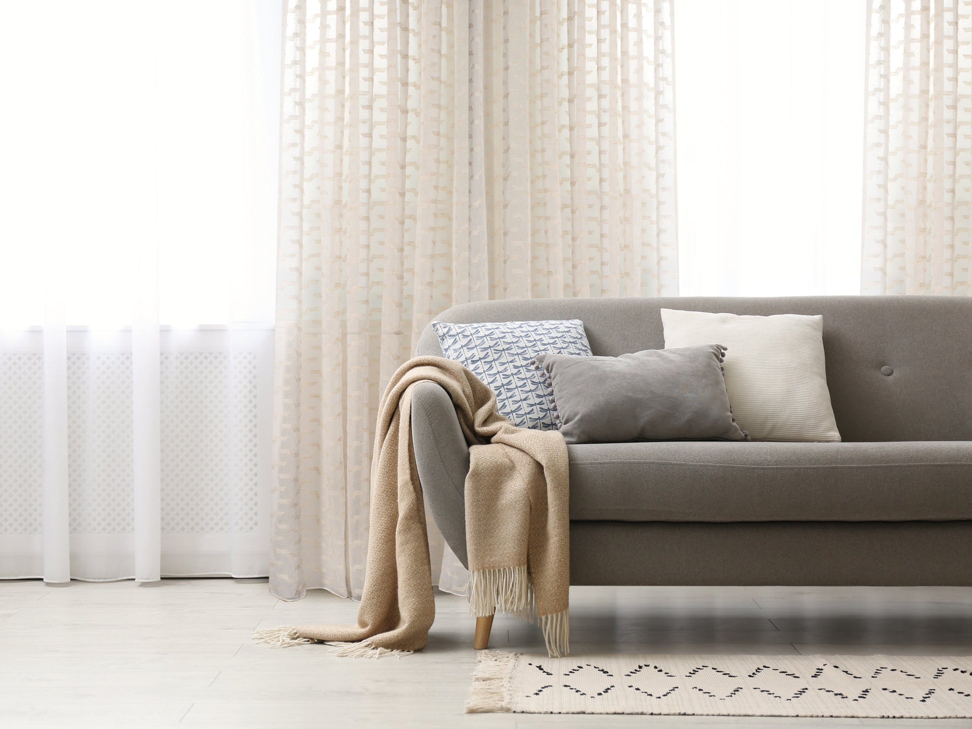 Via Rustic Inspired Wide Width Sheer Curtain 108"x 95"-Curtains-DECOROLALA