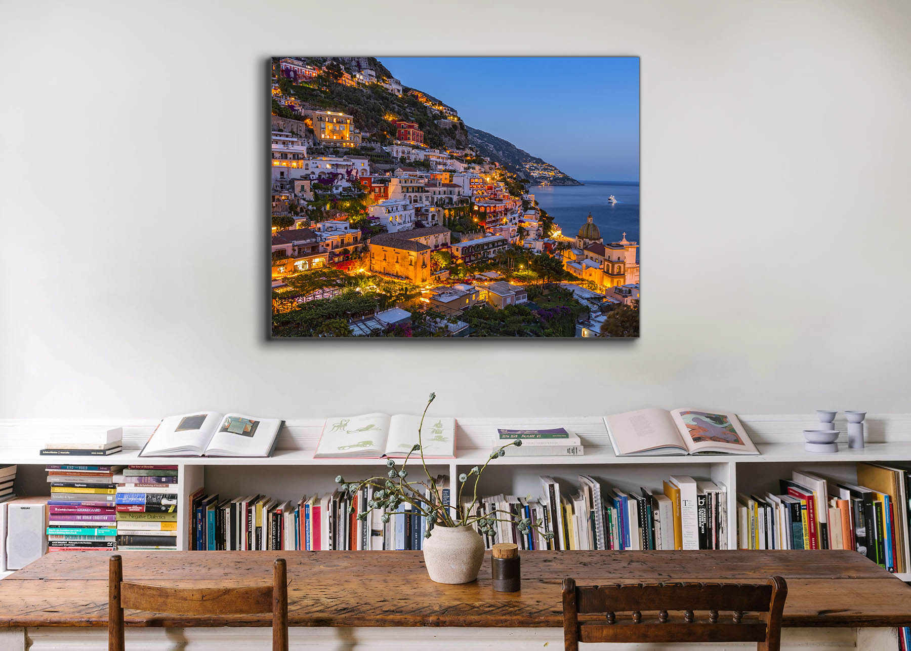 Vibrant Amalfi Coast Canvas Print 48x36-Wall Art-DECOROLALA