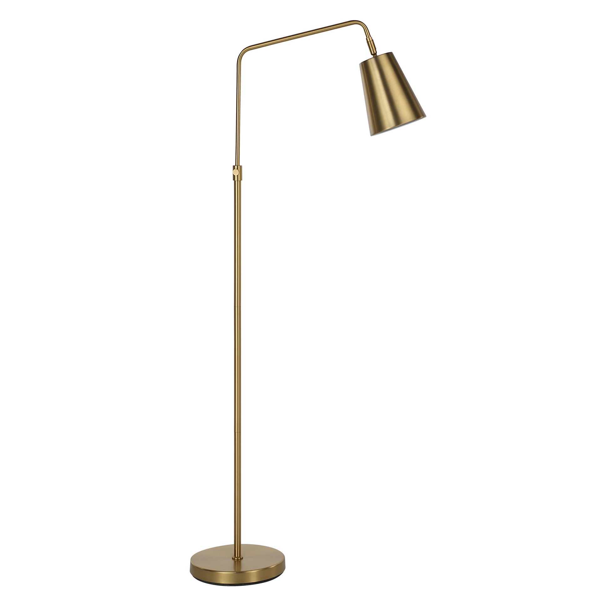 Vidura 47.5" Adjustable Floor Lamp, Brass-Floor Lamp-DECOROLALA