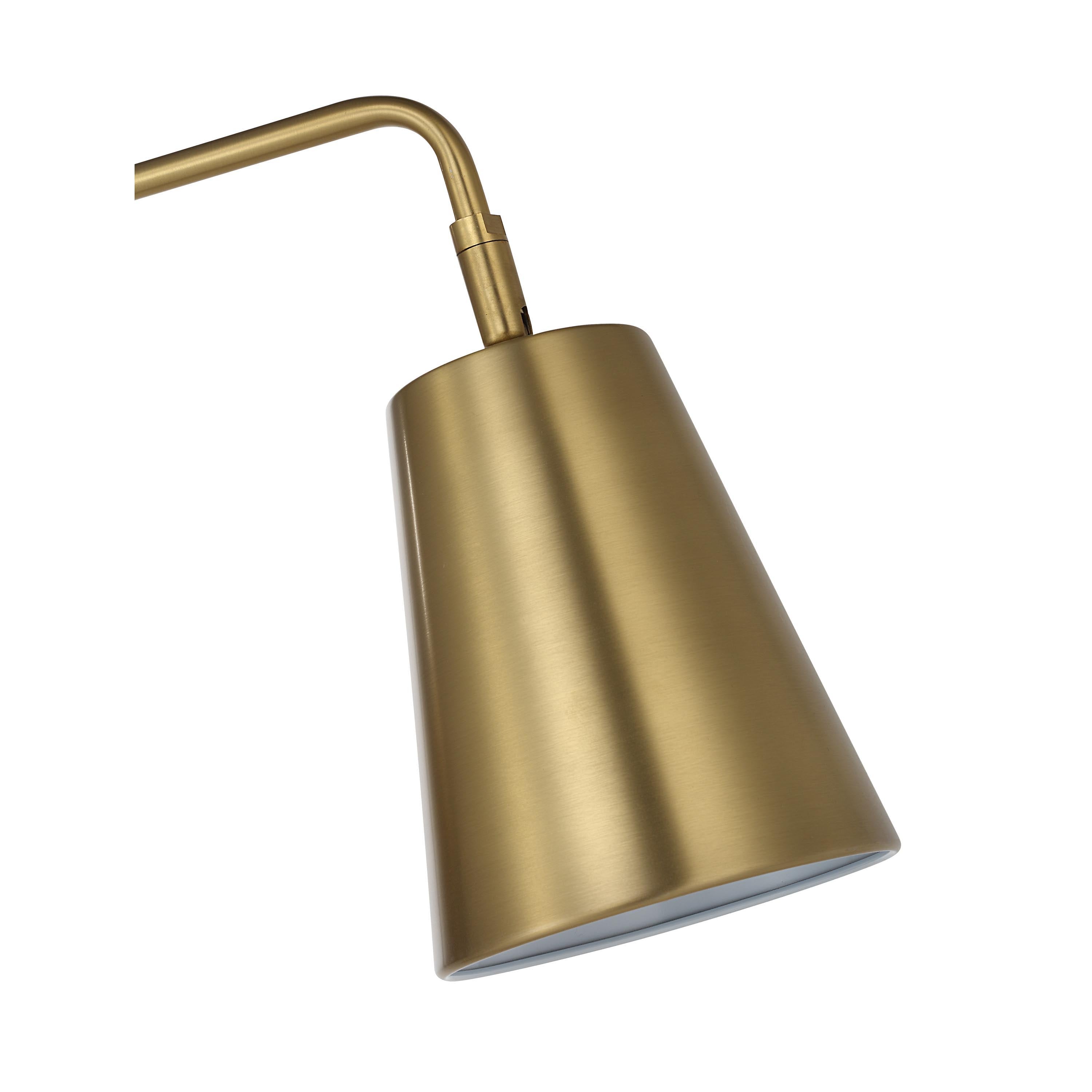Vidura 47.5" Adjustable Floor Lamp, Brass-Floor Lamp-DECOROLALA