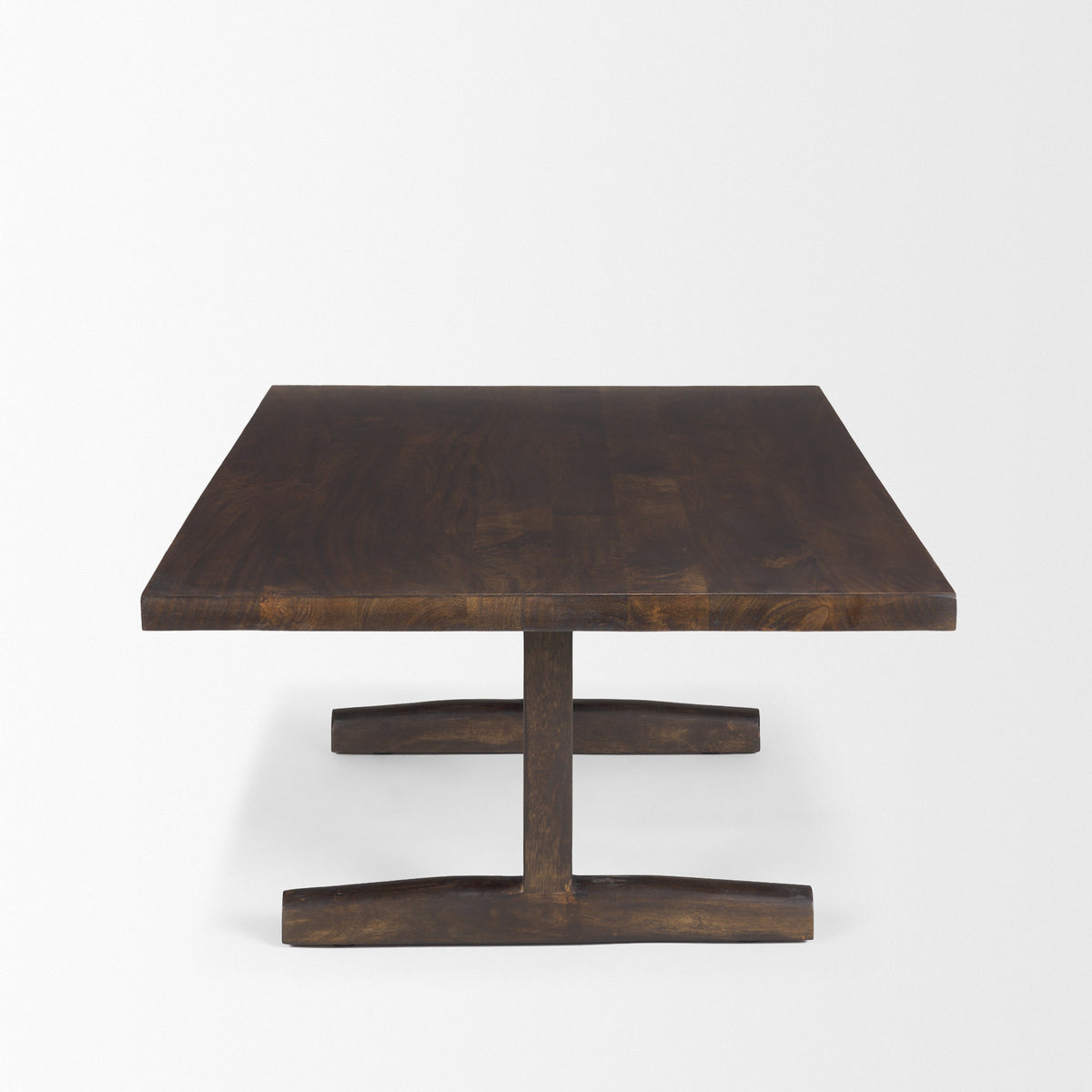 Viktor 55"L Light Brown Solid Wood Coffee Table-Coffee Tables-DECOROLALA