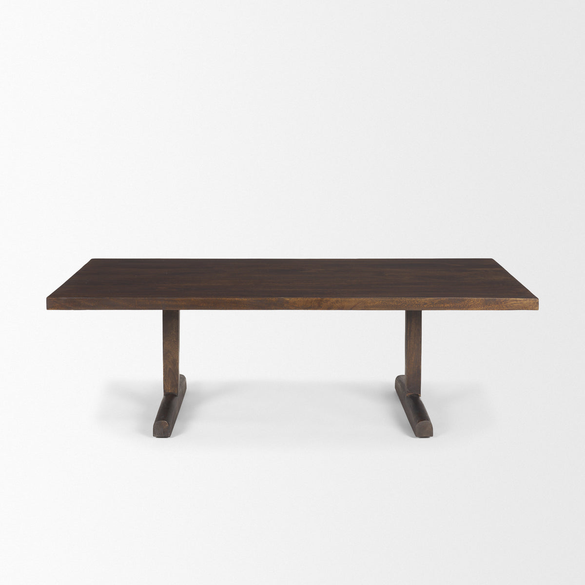 Viktor 55"L Light Brown Solid Wood Coffee Table-Coffee Tables-DECOROLALA