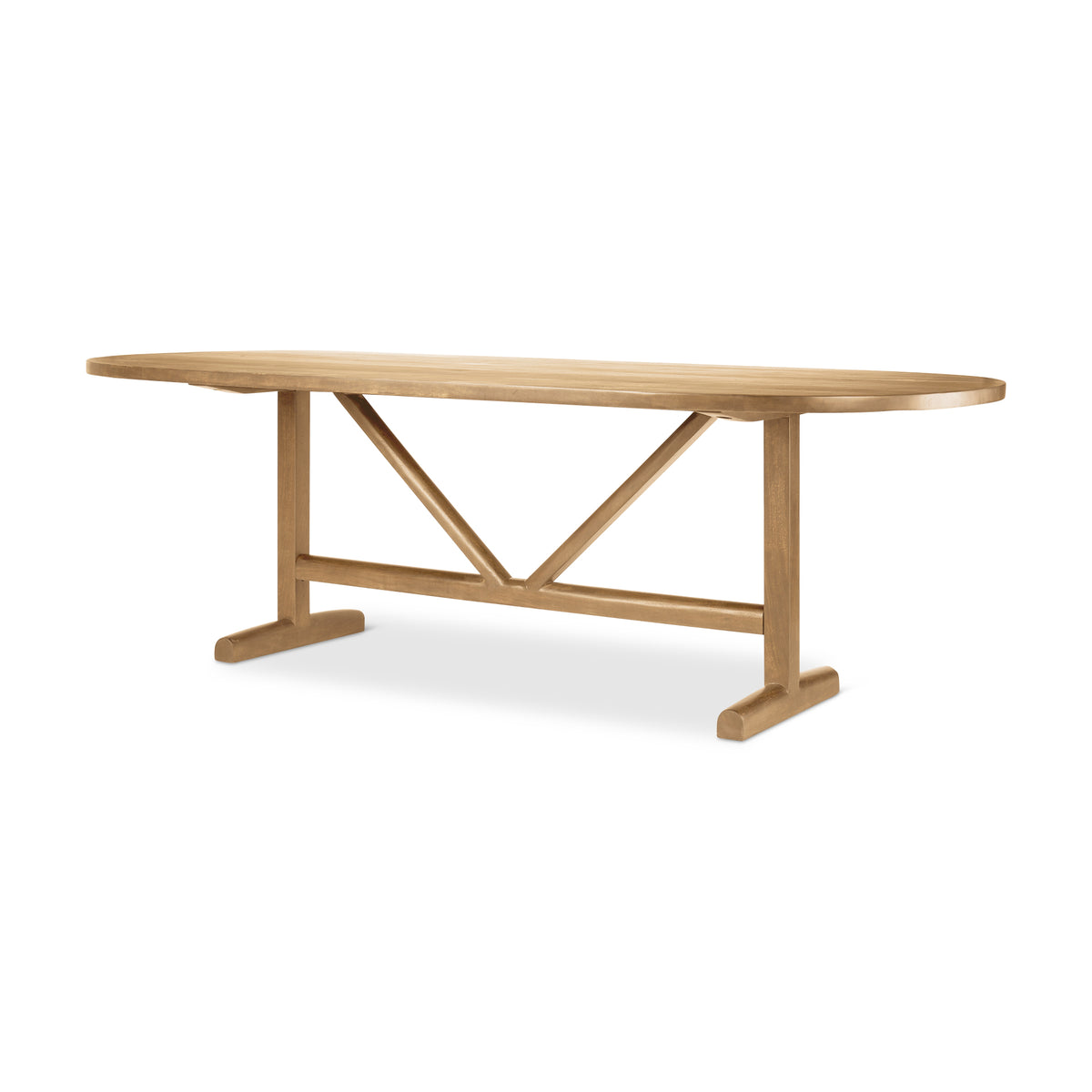 Viktor 94"L x 42"W Dining Table | Modern | Light Brown Wood | Seats 4-Dining Tables-DECOROLALA