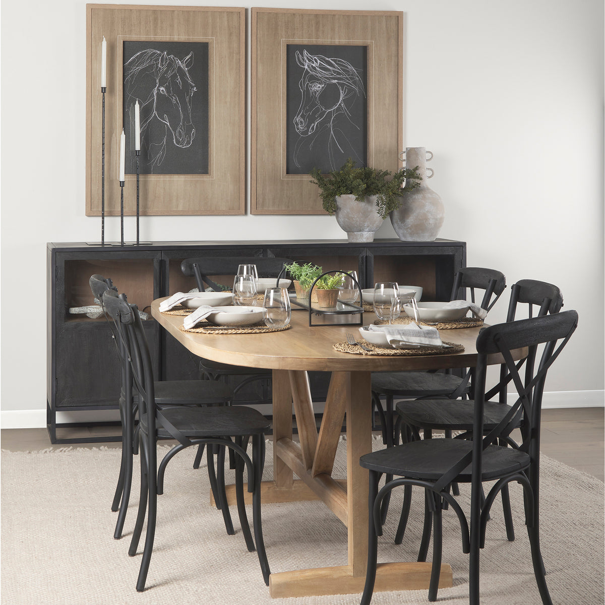 Viktor 94"L x 42"W Dining Table | Modern | Light Brown Wood | Seats 4-Dining Tables-DECOROLALA