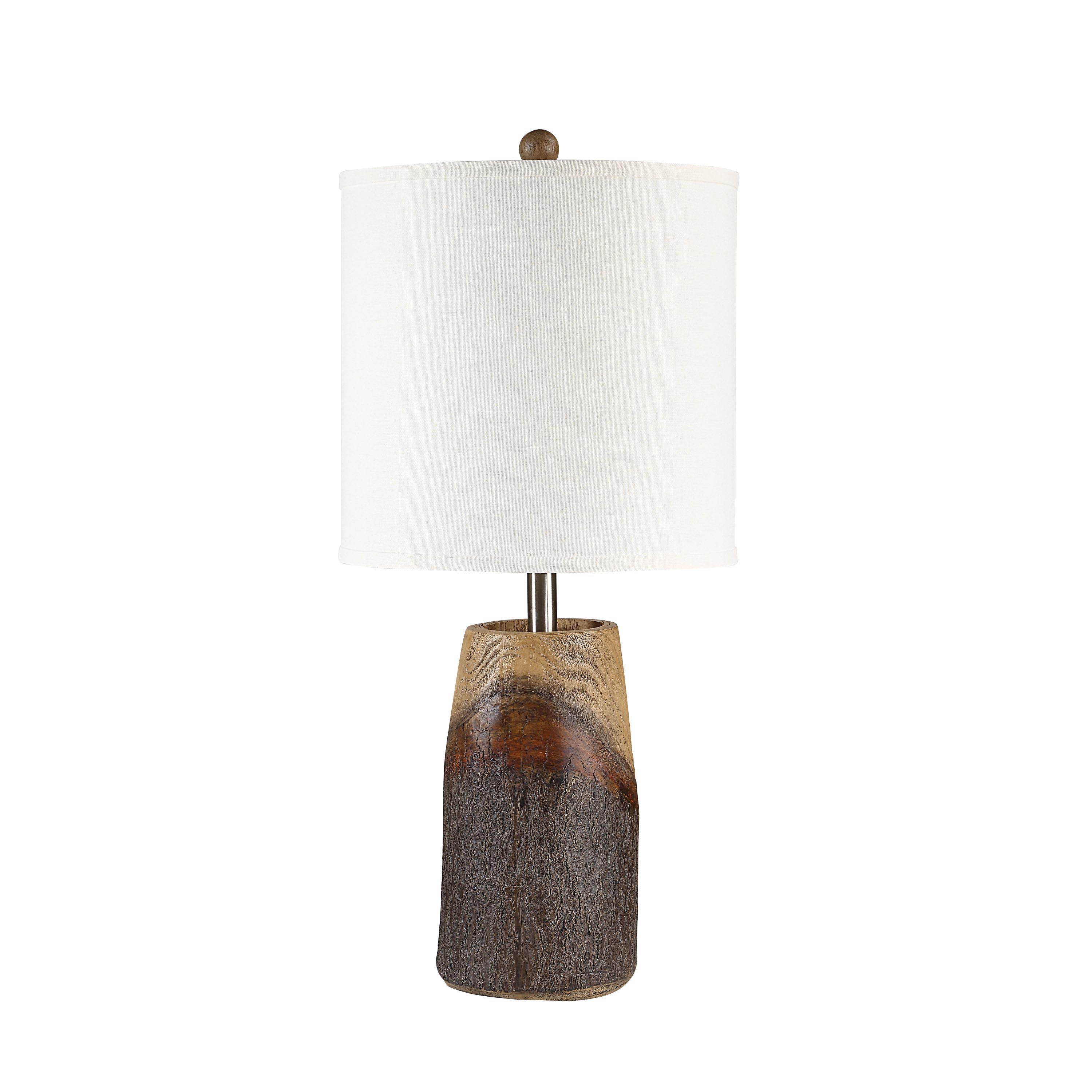 Vinca 28.75" Table Lamp with Wood-Look Finish-Table Lamp-DECOROLALA