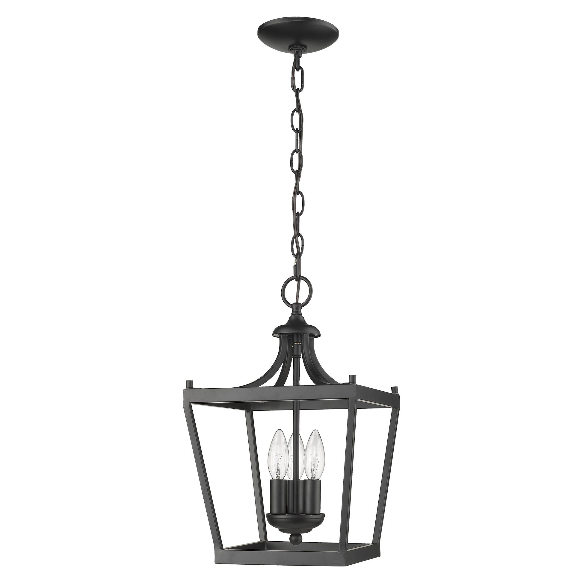 Vintage Black Metal Tapered Hanging Light-Chandeliers-DECOROLALA