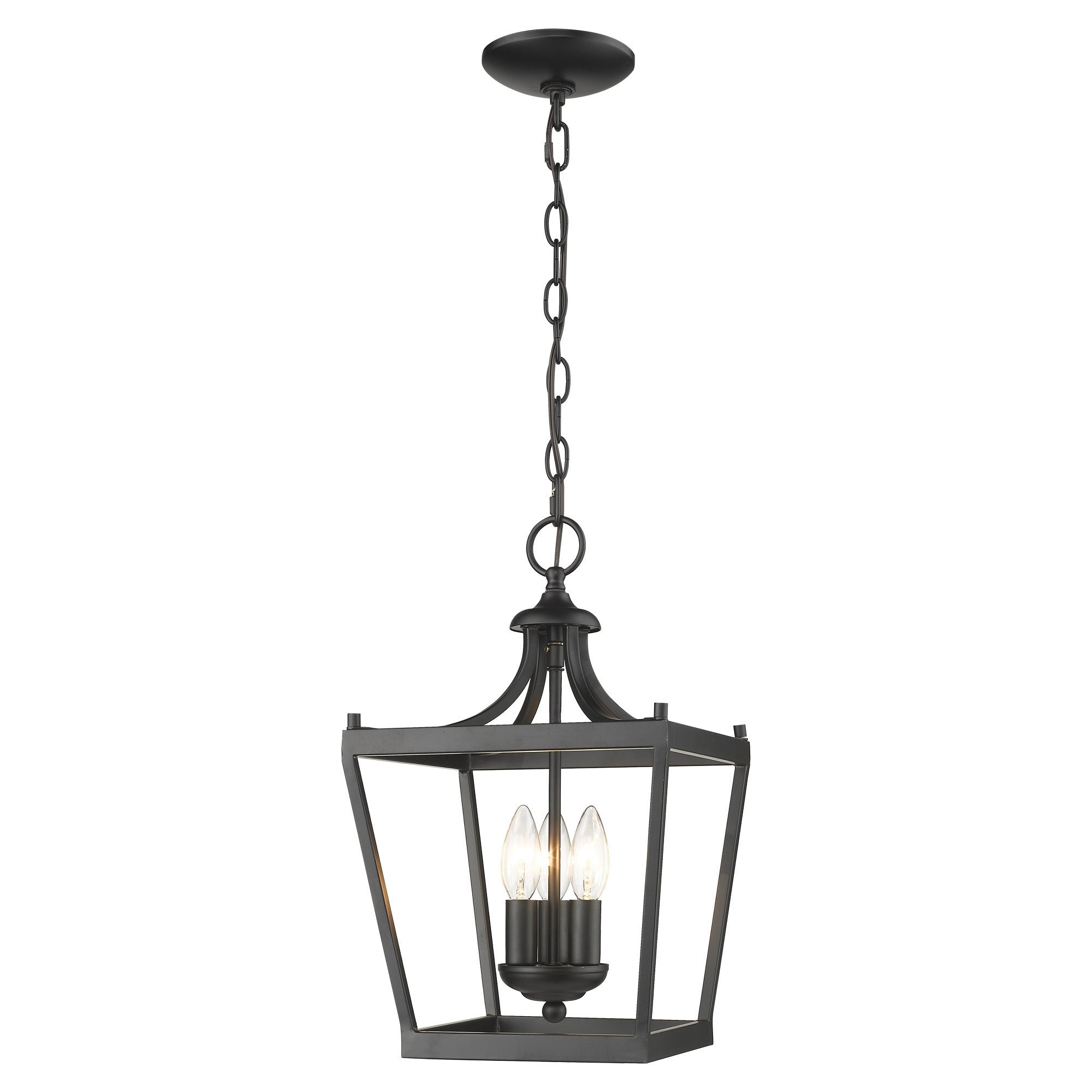 Vintage Black Metal Tapered Hanging Light-Chandeliers-DECOROLALA