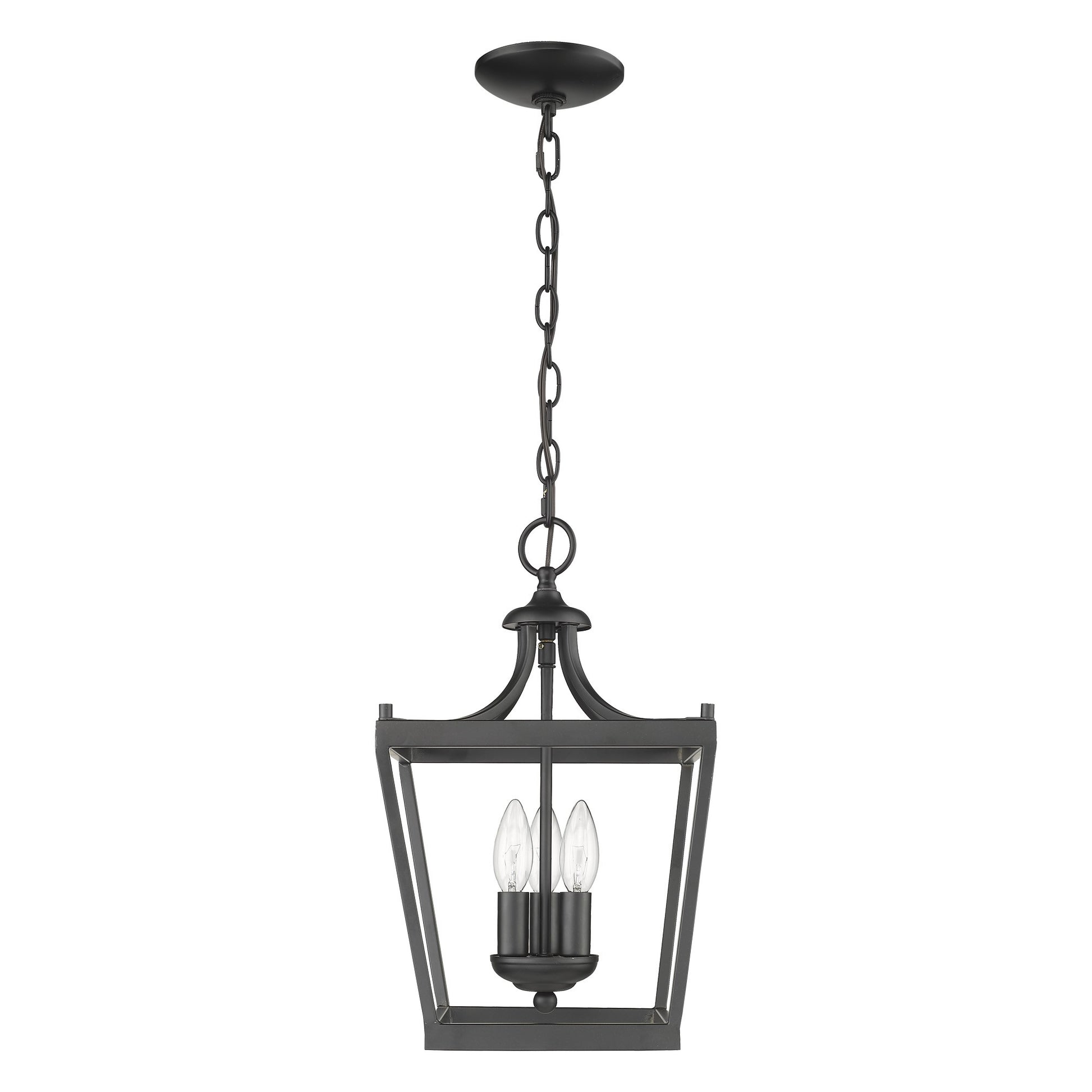 Vintage Black Metal Tapered Hanging Light-Chandeliers-DECOROLALA