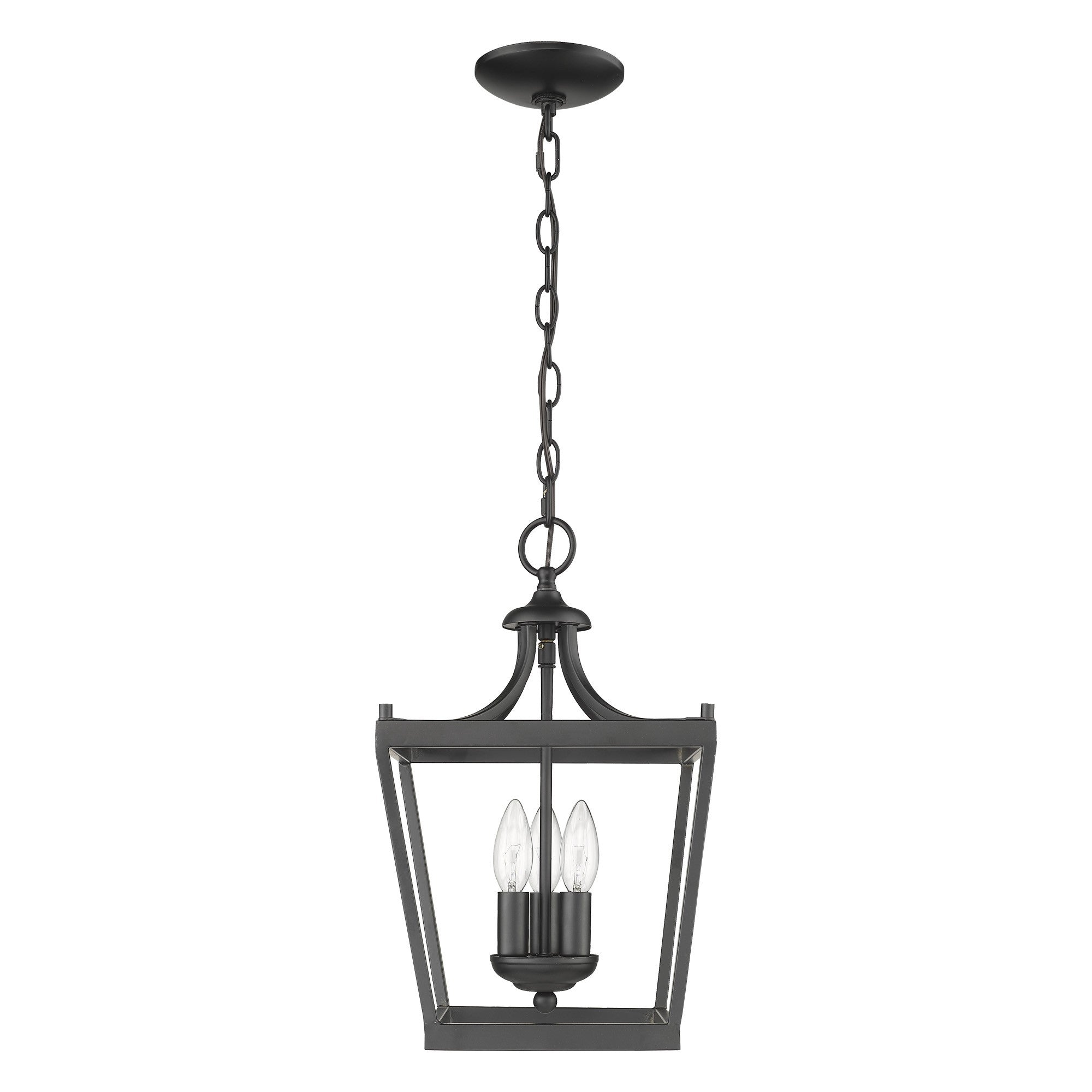 Vintage Black Metal Tapered Hanging Light-Chandeliers-DECOROLALA