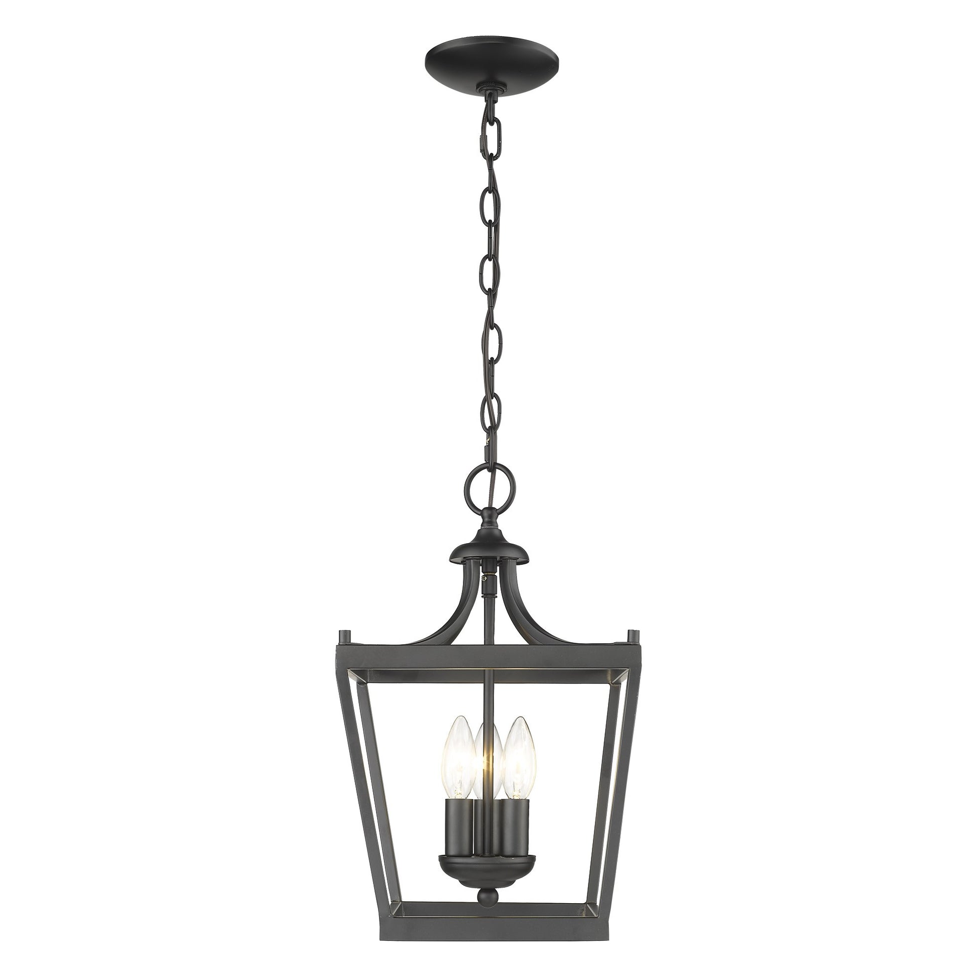 Vintage Black Metal Tapered Hanging Light-Chandeliers-DECOROLALA