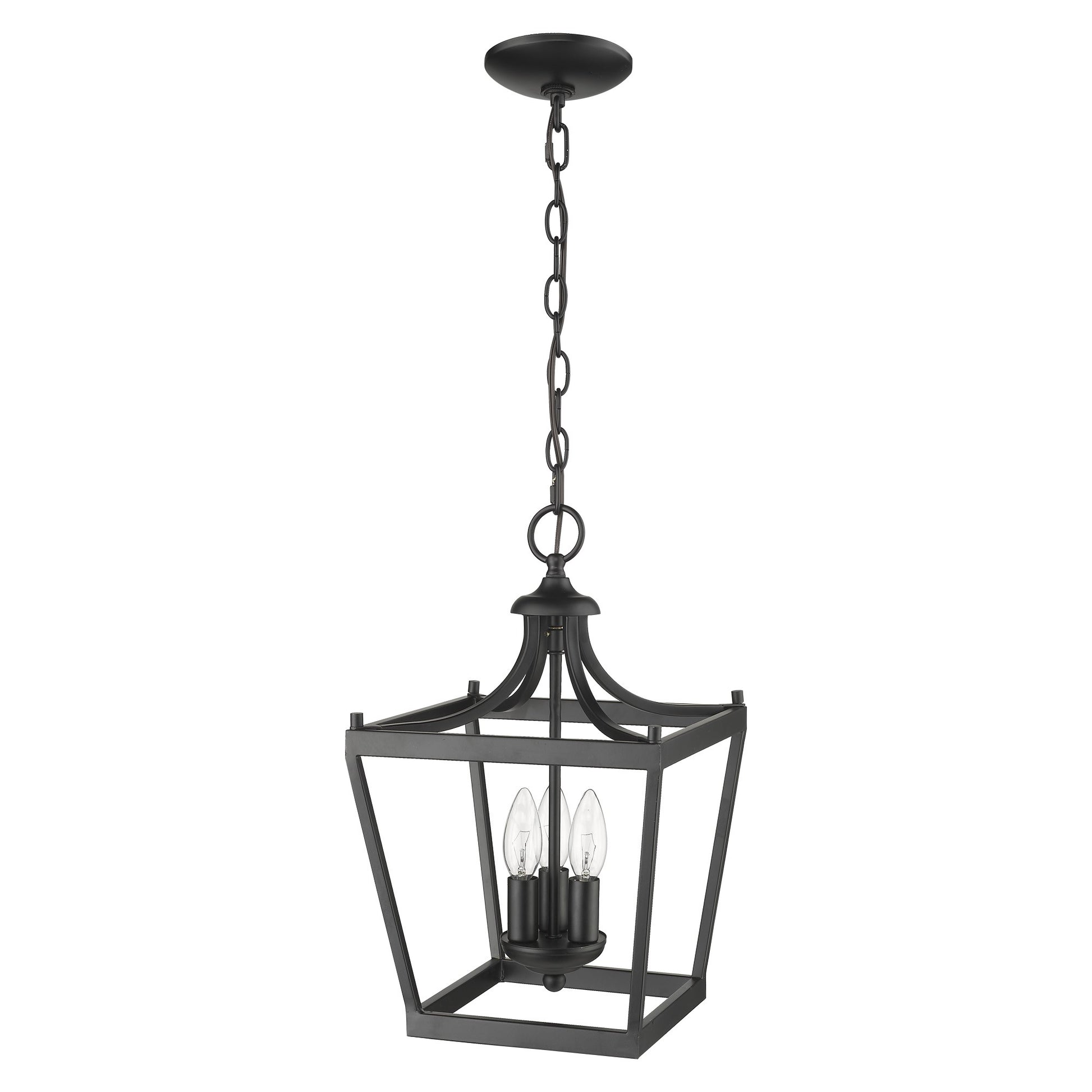 Vintage Black Metal Tapered Hanging Light-Chandeliers-DECOROLALA