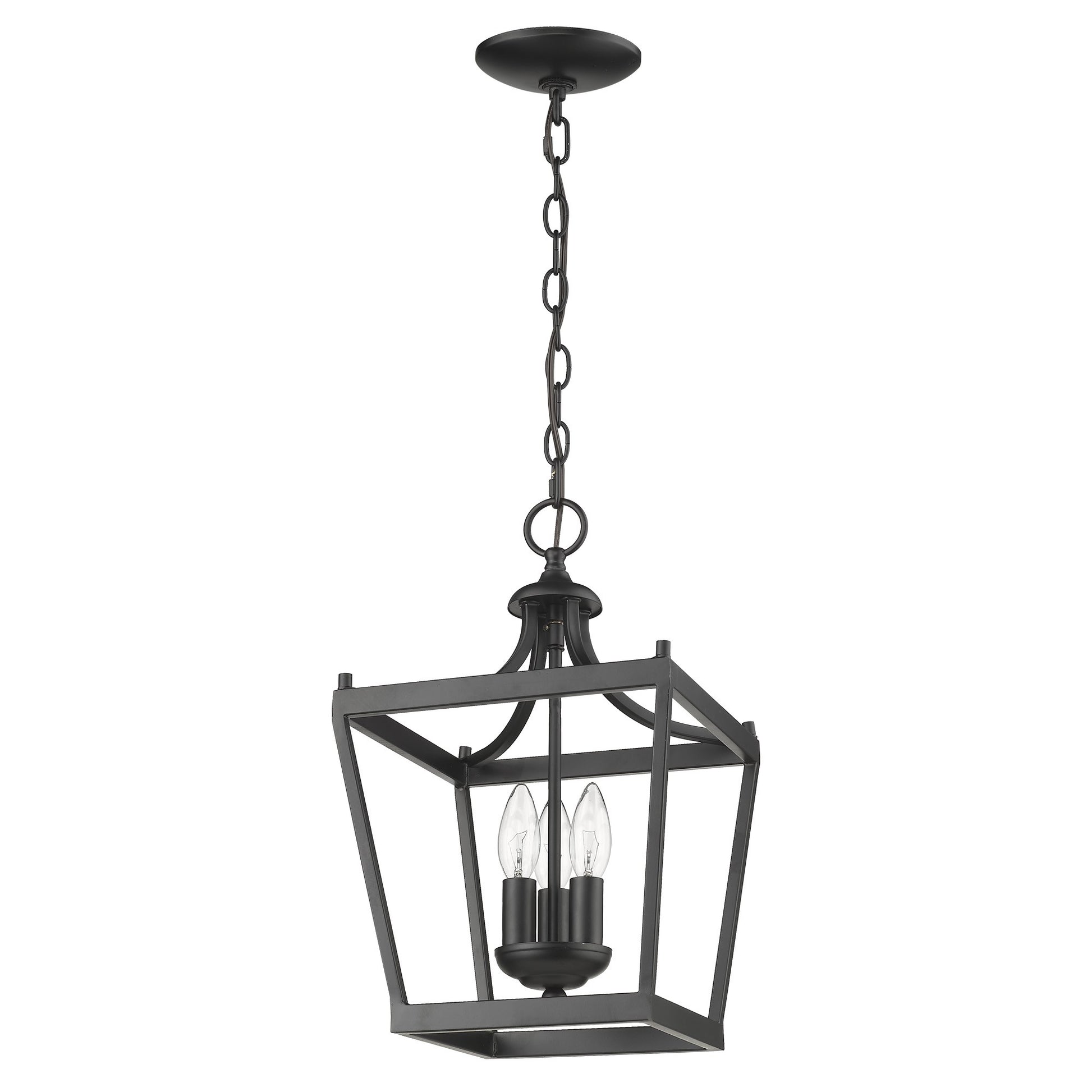 Vintage Black Metal Tapered Hanging Light-Chandeliers-DECOROLALA