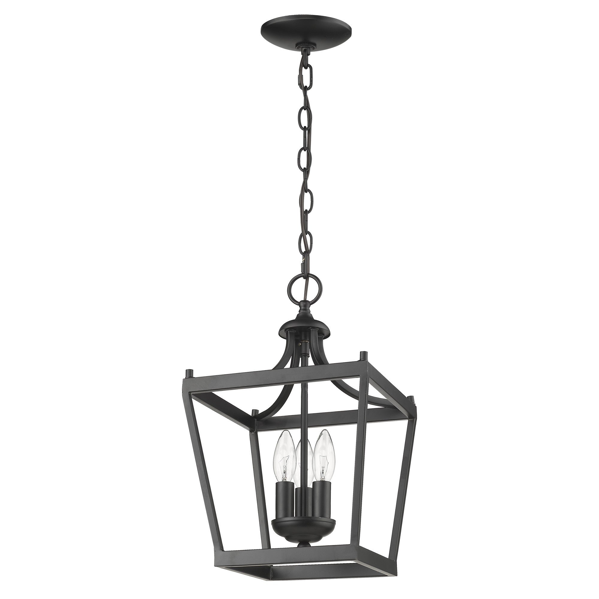 Vintage Black Metal Tapered Hanging Light-Chandeliers-DECOROLALA