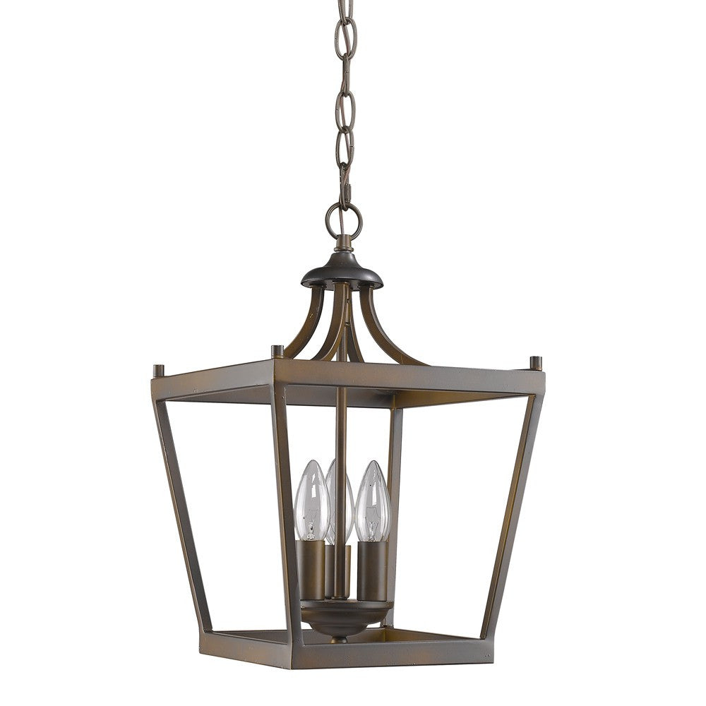 Vintage Brown Metal Tapered Hanging Light-Chandeliers-DECOROLALA