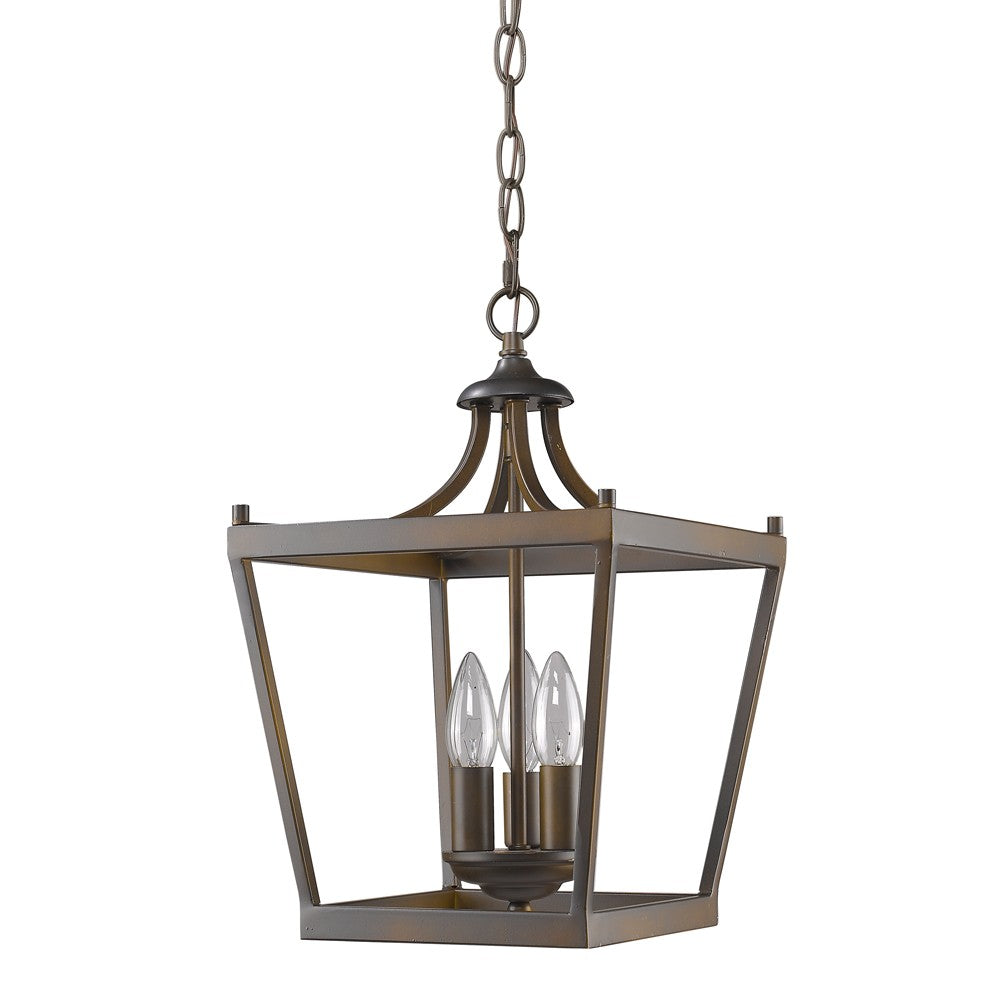 Vintage Brown Metal Tapered Hanging Light-Chandeliers-DECOROLALA