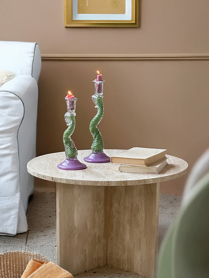 Vintage Iridescent Candle Holder-Candle Holder-DECOROLALA