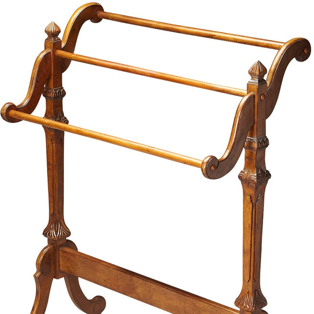 Vintage Oak Blanket Stand-Room Dividers-DECOROLALA