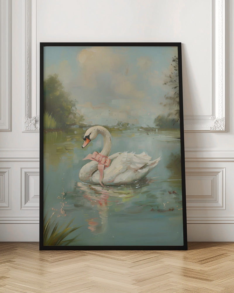 Vintage Swan Coquette-canvas-DECOROLALA