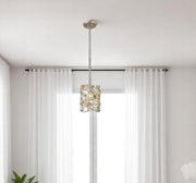 Vitozzi 1-Light Antique Silver Leaf Pendant-Pendants-Hanging Lights-DECOROLALA
