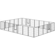 24 Panels 39" Height Heavy Duty Dog Playpen for Small Medium Large Dogs, Grey