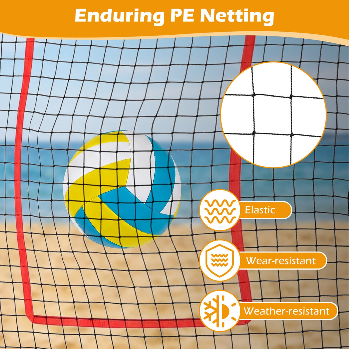 Volleyball Rebounder Net with 4 Adjustable Angles for Bumping and Spiking-Sporting Goods-DECOROLALA