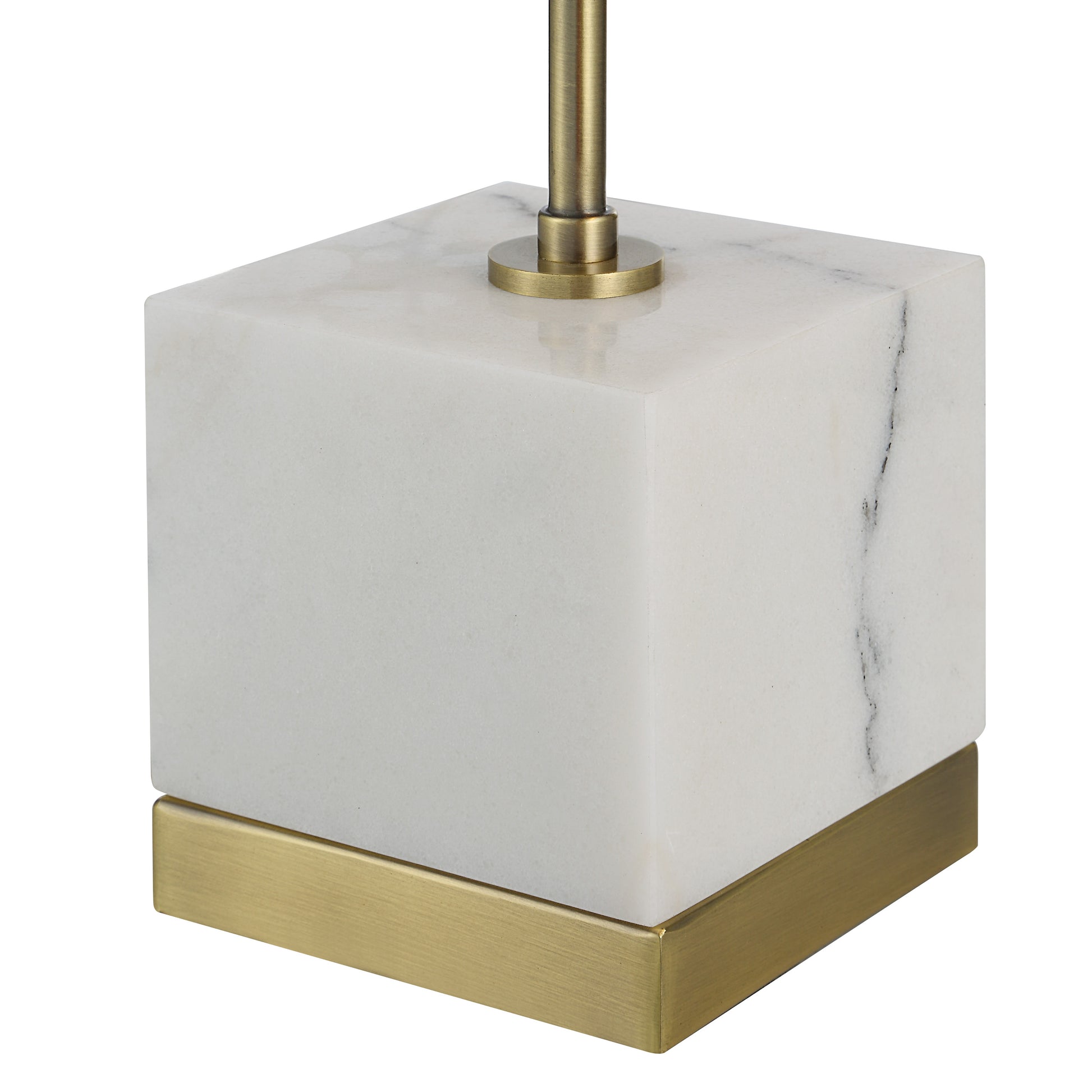 Volos 27" Table Lamp with Marble Base, White-Table Lamp-DECOROLALA