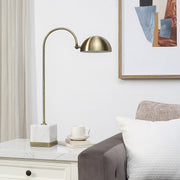 Volos 27" Table Lamp with Marble Base, White-Table Lamp-DECOROLALA
