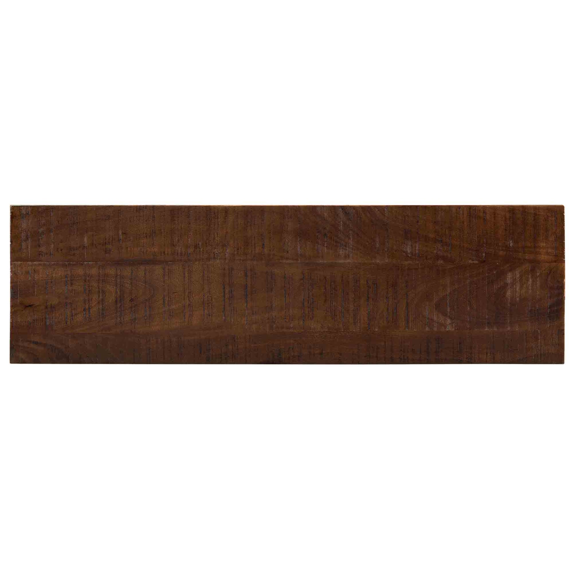 Volsa Console Table - Walnut Solid Mango Wood 2-Tier Rustic-Console Table-DECOROLALA
