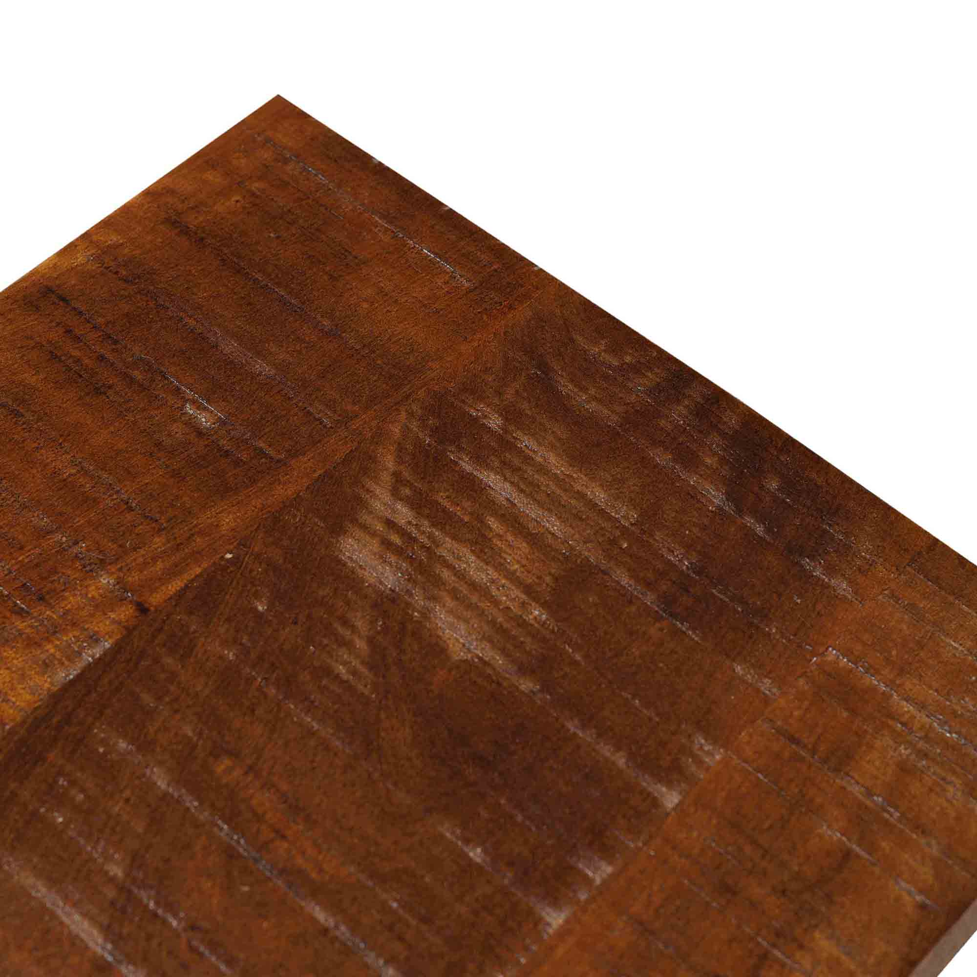 Volsa Console Table - Walnut Solid Mango Wood 2-Tier Rustic-Console Table-DECOROLALA