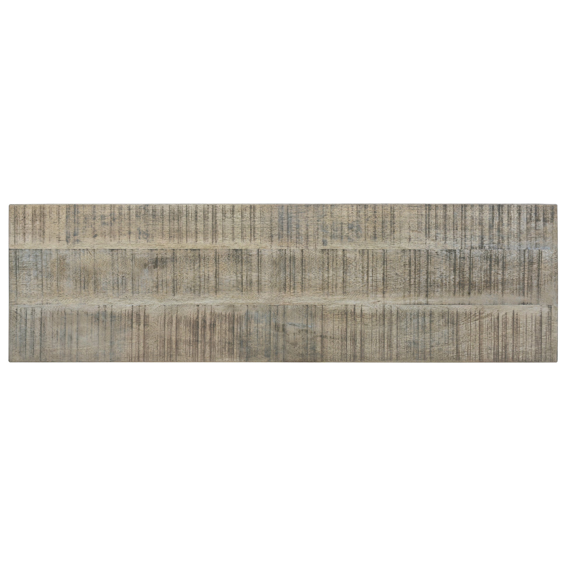 Volsa Reclaimed Mango Wood Console Table - 2-Tier Rustic Modern-DECOROLALA