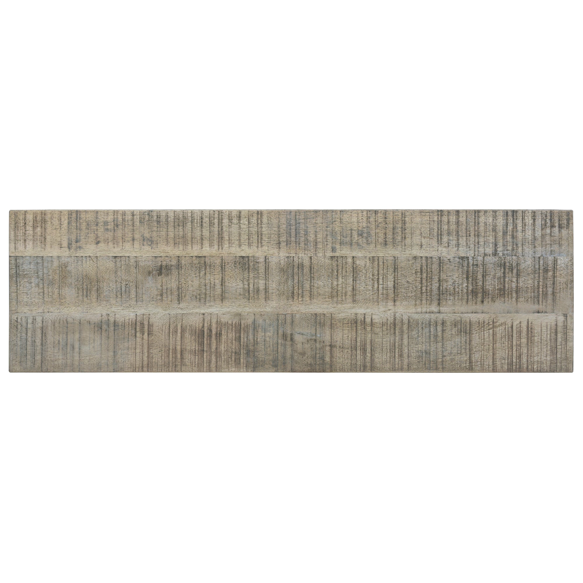 Volsa Reclaimed Mango Wood Console Table - 2-Tier Rustic Modern-DECOROLALA