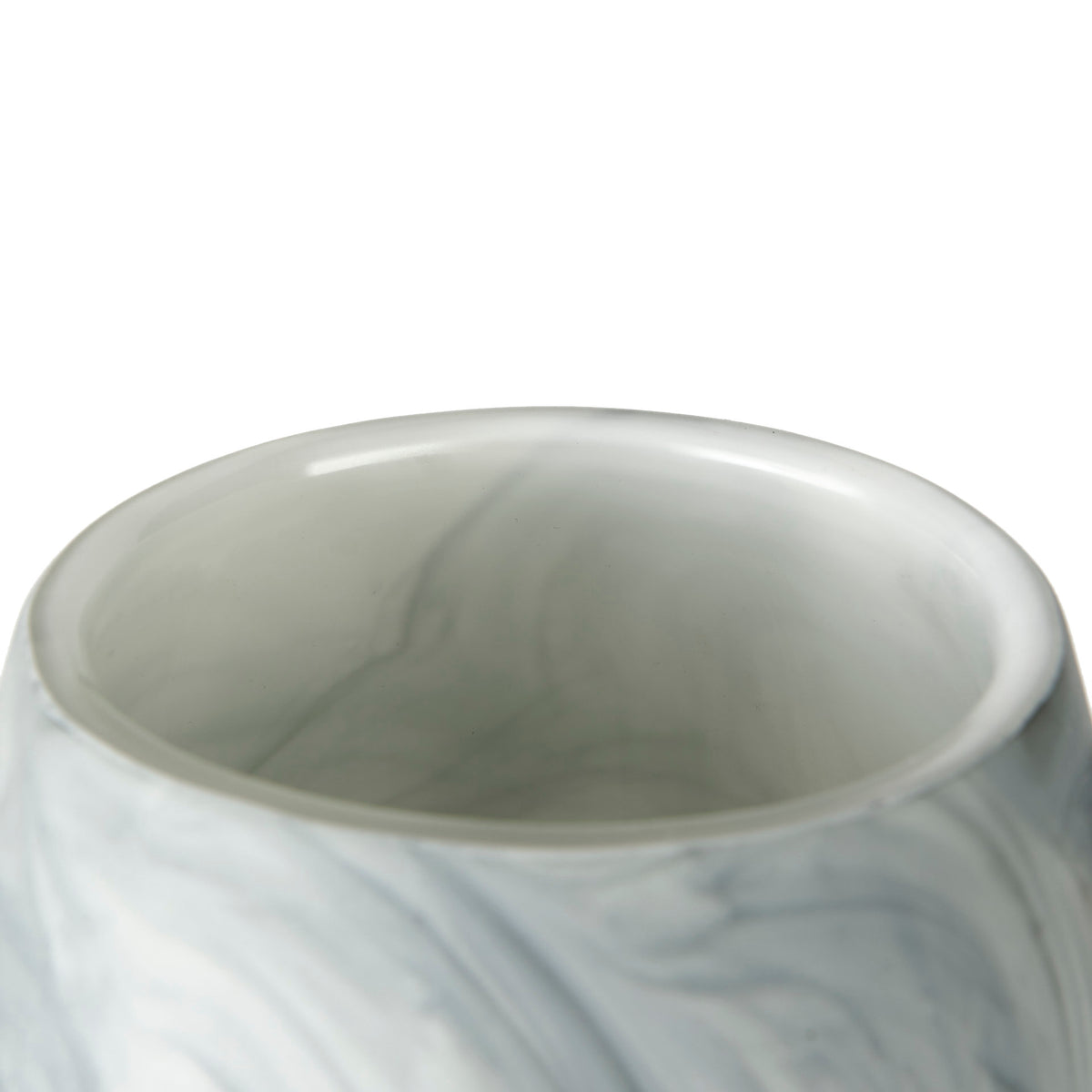 Volta II Tall White Gray Abstract Pattern Glass Vase-Vase-DECOROLALA