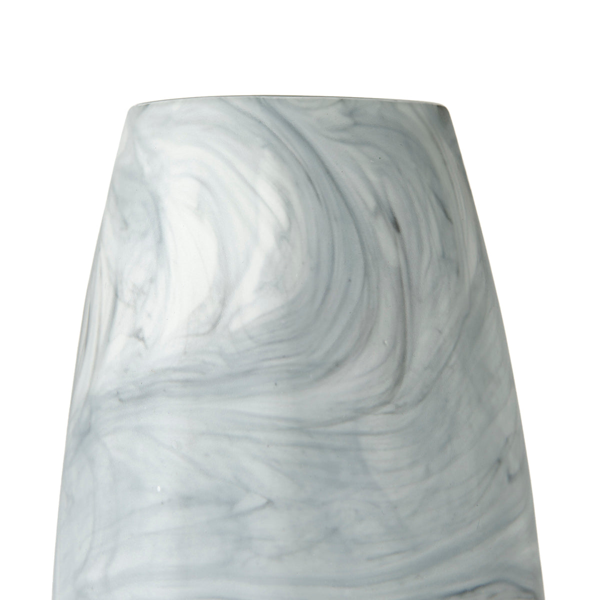 Volta II Tall White Gray Abstract Pattern Glass Vase-Vase-DECOROLALA