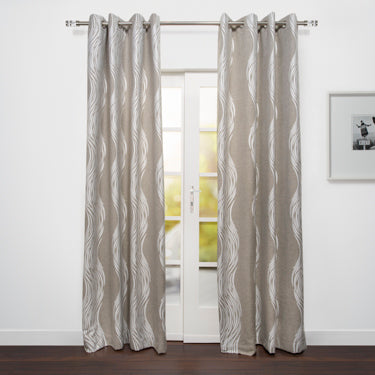 Volte Jacquard Wave Design Curtain 54"x 95"-Curtains-DECOROLALA