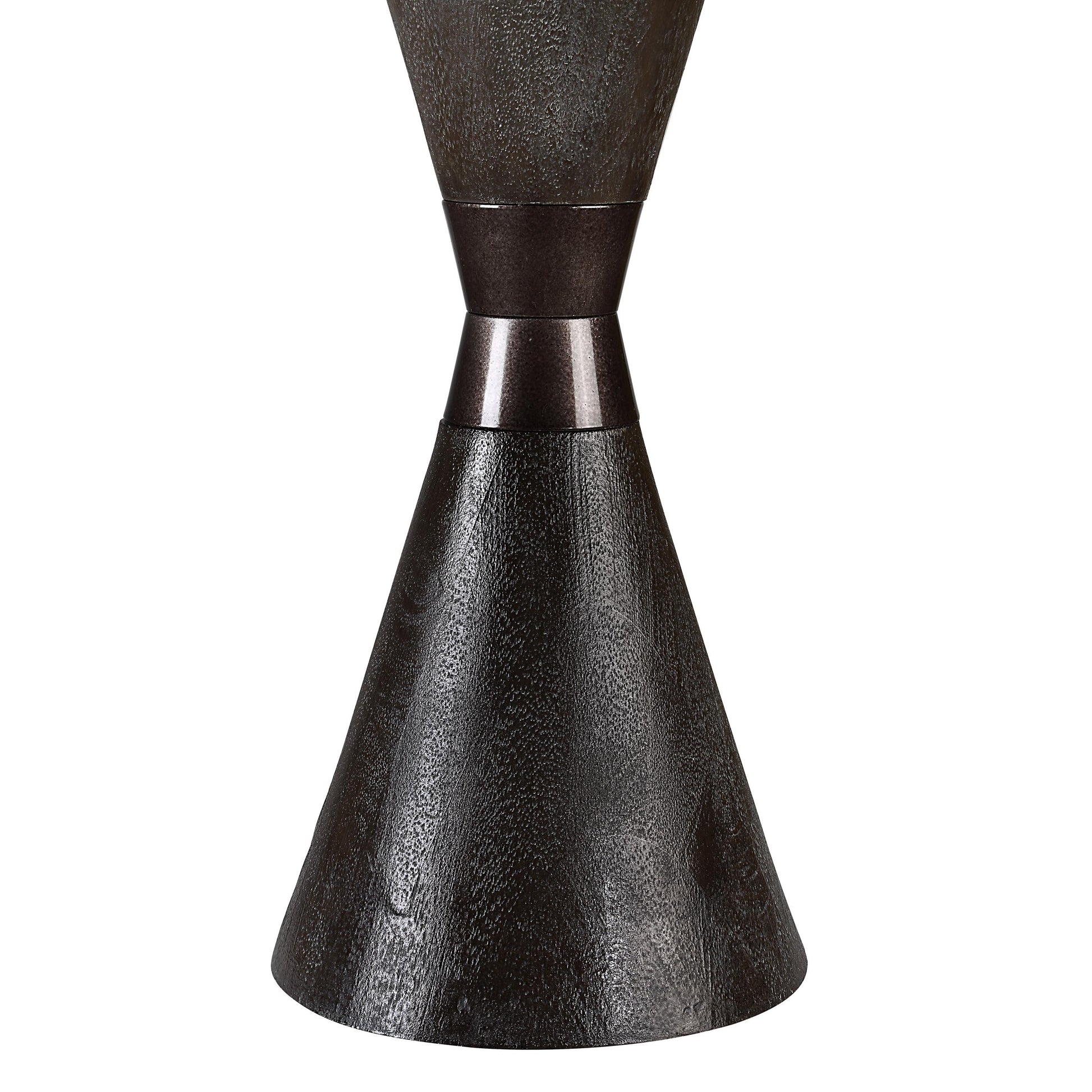 Vyara 29" Table Lamp, Brown Linen Shade-Table Lamp-DECOROLALA