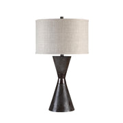 Vyara 29" Table Lamp, Brown Linen Shade-Table Lamp-DECOROLALA