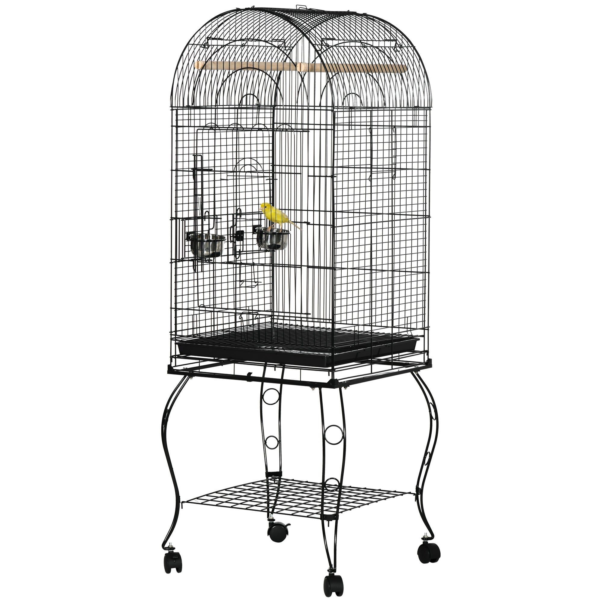 Grande cage à oiseaux de 60" avec toit ouvrable pour calopsitte et conure soleil