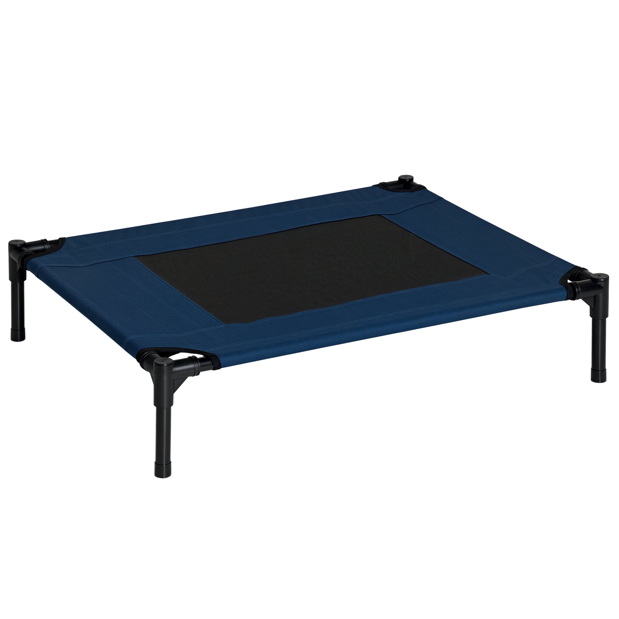 Elevated Dog Bed, Raised Dog Cot for M Sized Dogs, Indoor & Outdoor, 30" x 24" x 7", Blue