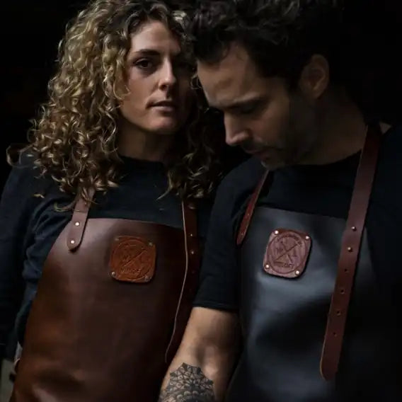 WITLOFT - Handcrafted Classic Leather Apron Cognac/Cognac-Accessories-DECOROLALA