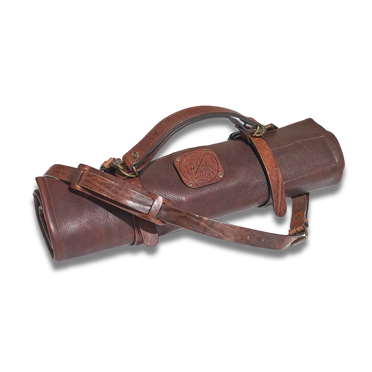 WITLOFT - Handmade leather Knife Role ( 5 Compartments)-Knife Role-DECOROLALA