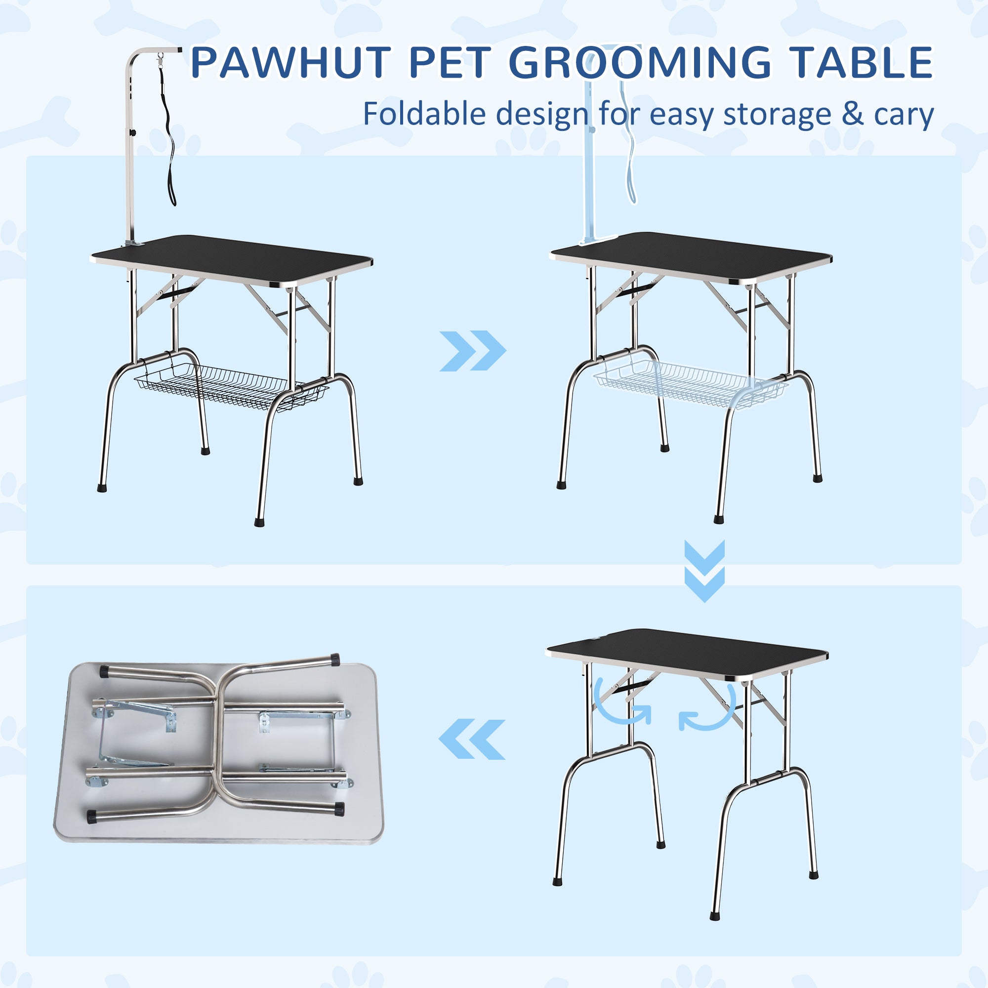 36-inch Dog Grooming Table Stainless Steel QUALITY GUARANTEED with Adjustable Arm and Basket