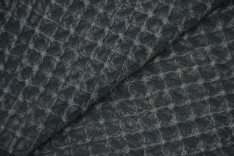 Waffle Black Turkish Towel 40" X 70"-Turkish Towel-DECOROLALA