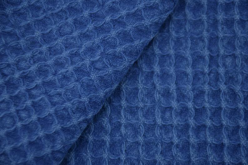 Waffle Navy Turkish Towel 40" X 70"-Turkish Towel-DECOROLALA