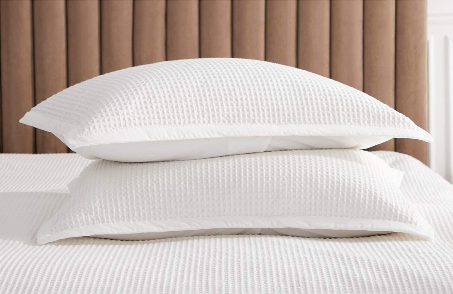 Waffle Weave 100% Pure Cotton Duvet Cover Set - Pre-Washed-Bed Sheet-DECOROLALA