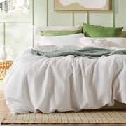 Waffle Weave 100% Pure Cotton Duvet Cover Set - Pre-Washed-Bed Sheet-DECOROLALA