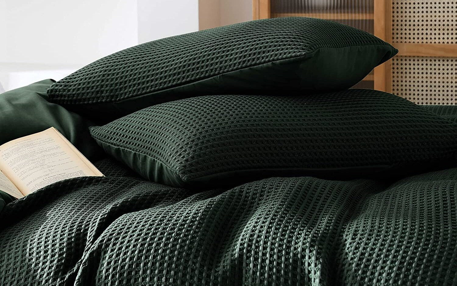 Waffle Weave 100% Pure Linen Duvet Cover Set - Pre-Washed-Bed Sheet-DECOROLALA